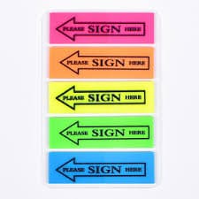 ورق ملاحظات سهم توقيع Sign here