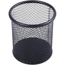 Round Mesh Pen Holder - Black (HY 6802)