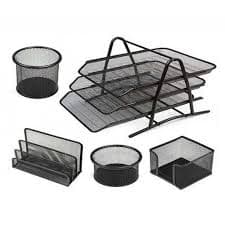 طقم مكتب معدن شبك لون أسود