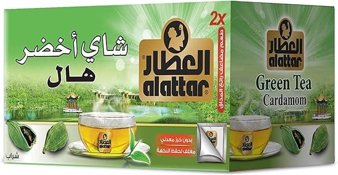 شاي اخضر بالهال 20 ظرف - العطار